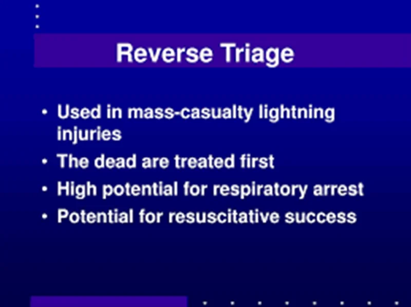 تریاژ معکوس(Revers Triage)